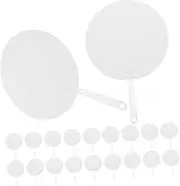 Kisangel DIY Your Own Pack Round Hand Fans Blank Graffiti Fans Great for Craft Decor