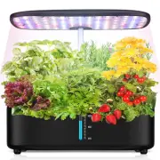 Indoor Garden Hydroponics Growing System, Herb Garden Kit Indoor with LED Gro...