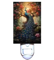 Exotic Fantasy Peacock Night Light / 2 Shapes to Choose From