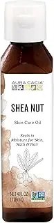 Aura Cacia Nourishing Shea Nut Oil Multi-Purpose Nourishment Oil 4 Fl Oz.