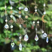 6Pieces Colorful Crystals Suncatcher Hanging for Window Crystal Ball Prism Rainb