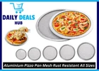 6-14'' Aluminum Alloy Mesh Pizza Screen Baking Tray Thin Crust Crisper Hole Pan