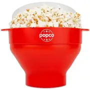 The Original Popco Silicone Popcorn Microwave Popper with Handles - Microwave...