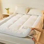 Floor Sleeping Mattress, Japanese Futon Mattress Thick Floor Mattress Foldable Portable Roll Up Sleeping Pad for Bedroom Dormitory Lounger Camping Bed