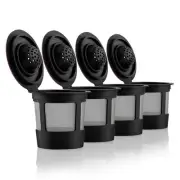 4 Pack Reusable K Cups Coffee Filters for Keurig Coffee Makers 1.0 & 2.0 Keurig