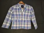 Janie and jack New Blazer Jacket Coat checkered pattern Dress Coat 6 Boys Kids