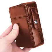 PU Leather Cigarette Case Anti-Scratch Storage Case Tobacco Pouch Lighter Holder