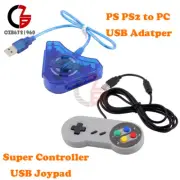 Dual PS PS2 To PC Game Controller Super Controller USB Joypad Converter Adapter