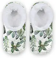 [Caihoyu] Kids Girls Boys Closed Back House Slippers Coral Fleece Non-Slip Lightweight House Slipper Socks Hotel Travel Bedroom Airplane Party