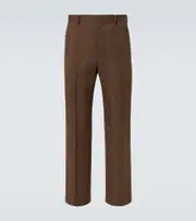 [Auralee] Auralee Prince of Wales check wool suit pants S brown