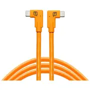 Tether Tools TetherPro USB-C to USB-C RT Angle/RT Angle 4.6m Hi-Vis Orange
