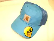 CARHARTT Mesh back Canvas HAT / CAP. AH0286 "AZURE BLUE" OSFA snap-back Force