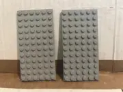 Lego Plate 6 x 12 Old Light Gray Vintage New