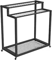 Tennis Racquet Storage Rack,Badminton Racket Display Rack,Sports Equipment Organiser with Wheel,for Retail Store Fitness Gym Schools,Bearing Weight 100kg