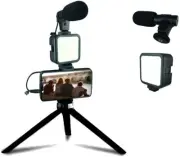 YouTube Starter Vlogging Kit for iPhone, Android with 10" Tripod LED Light