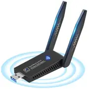 WiFi Adapter for Desktop PC, 1300Mbps Dual Band USB3.0 Wi-Fi Dongle Wireless ...