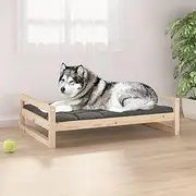 Solid Pine Wood Dog Bed - 105.5x75.5x28 cm - Sturdy & Durable Pet Furniture - Minimalist Design