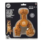 Tasty Bone Nylon Trio Peanut Butter Chew Toy for Dogs (Large)