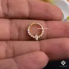 Zoey 14 CT Gold Septum Daith Piercing, Marquis Diamond Women Nose Ring earring