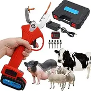 Wireless Electric Ear Tag Pliers Set, Universal Livestock Ear Tag Applicator, with 2000mAh Battery, Automatic Rebound, 1 Second Marking, Animal Identification Tools,A