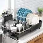 Dish Drying Rack Expandable Dish Rack for Kitchen Counter Stainless Steel Dis...