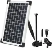 Portable Solar Water Pump Kit - 196 GPH, Perfect for Outdoor Water Features