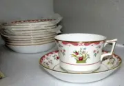 10 Sets Wedgwood Bianca Footed Cups & Saucers Williamsburg Mark Brand New