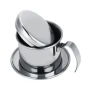 (Sliver)Stainless Steel Cup Vietnamese Coffee Drip Filter Maker Infuser Home US