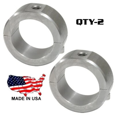 2 - 2 pc Steel Universal Roll Bar Tubing Clamp 2-1/4" with 3/8" Threaded Mount