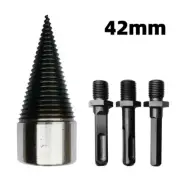 Firewood Drill Bit Set Log Splitter Screw Cone Splitting Wood Carbon Steel 42mm
