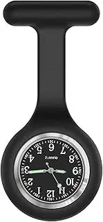 Nurse Watch with Glow Pointer In The Dark, Japanese Quartz,H HOME-MART Nurse Fob Watch,Nursing Watch,Clip Watch,Lapel Watch,Clip on Nursing Watch (Black)