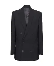 Balmain Double Breasted Tailored Jacket FR48 Black