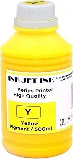 500ml T04A T04B Waterproof Pigment Ink, Compatible with Epson Workforce Pro WF-C8190 WF-8690 WF-8690 WF-8610 Printer(Y)
