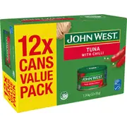 John West Tuna With Chilli Value Pack 95g x 12 pack