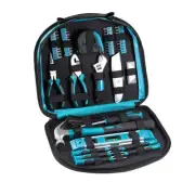 Multi-Purpose Tool Kit with Compact Round Pouch, 164-Piece, Clear Blue 12 x 1...