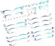 WEKADRIN 6 Sheets Butterfly Eye Liner Stickers Diy Cosplay Temporary Eye Shadow Makeup Decals for Women