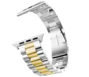 {For Apple Watch} Stainless Steel Strap Bracelet (38-49MM ) - Silver Gold