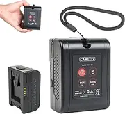 Came-TV 6875mAh Mini-99 V-Mount Battery 99Wh D-Tap 14.4V 15A and USB 5V 2.1A Compatible with BMPCC 4K / 6K, FX6, ZCAM-E2 Cameras