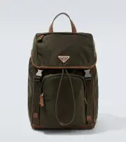 [Prada] Prada Re-Nylon suede-trimmed backpack