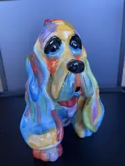 Blue Sky Cocker Spaniel Teapot 2013 NWT NOS colorful Pup