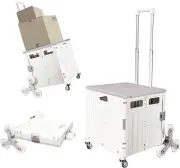 Uandhome Foldable Shopping Trolley, Portable Cart with Stair Climbing Wheels