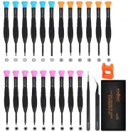 Mini Screwdriver Set, Set of 24 Pieces Magnetic Small Phillips/Slotted/Torx S...