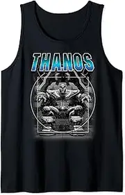 [Marvel] Thanos Throne Grey Scale Logo Portrait Tank Top