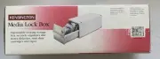 Vintage NOS 3.5” Kensington Media Lock Box holds 100 3.5" diskettes.