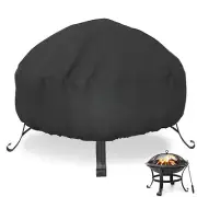 Round Fire Pit Cover for Patio Waterproof Fire Pit Cover Fits 24-32 Inch