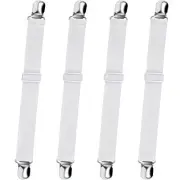 Bed Sheet Fasteners 4pcs Adjustable Elastic Sheet Straps Heavy Duty Bed Sheet...
