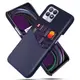 Realme Narzo 50 皮革保護殼(PLAIN) - 皮革混布紋單插卡背蓋撞色手機殼保護套手機套