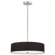 Dainolite Everly 4 Light Pendant, Black/Satin Chrome - 571-204P-SC-BK