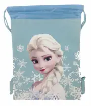 Disney Frozen Elsa Drawstring Theme Park Tote Bag Backpack Gym Bag Light Blue