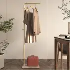 Metal Coat Rack Freestanding with Quartz Base 63” 160Cm Entryway Coats Hanger St